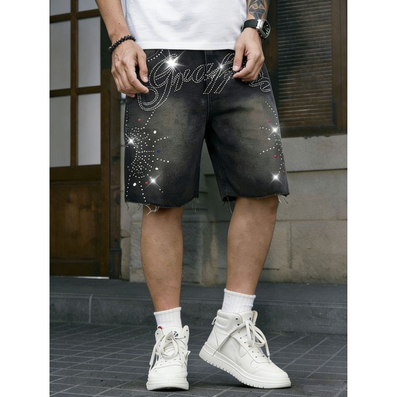 Shorts Denim Frayed - Shorts en jean non extensibles pour