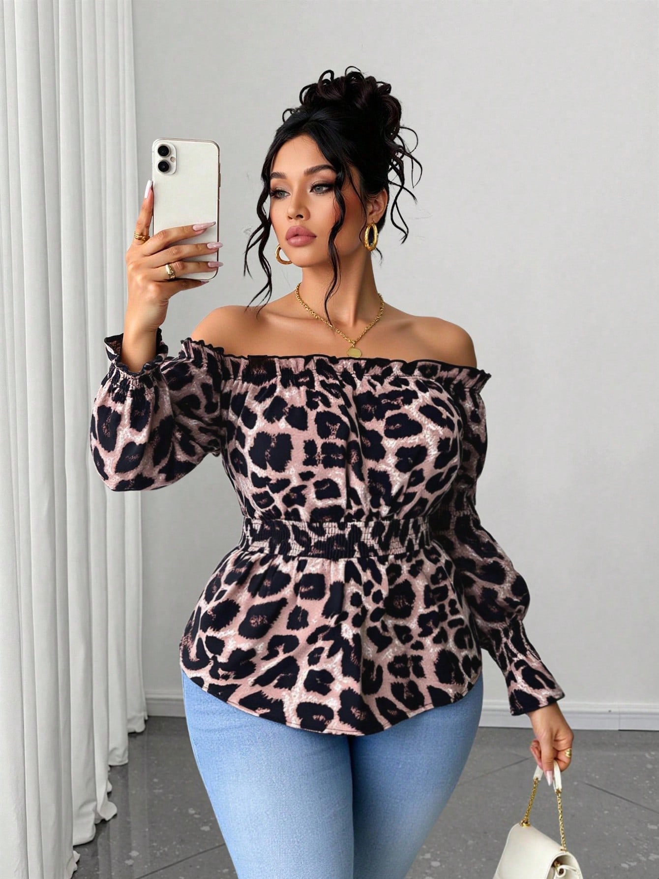 Blouse Off Shoulder - Chemisier à la mode à manches