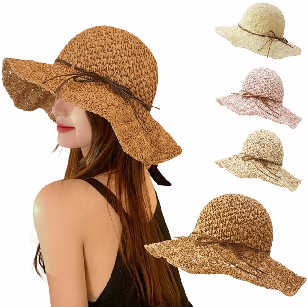 Hat Floppy Wide - Chapeau de paille tressé à la