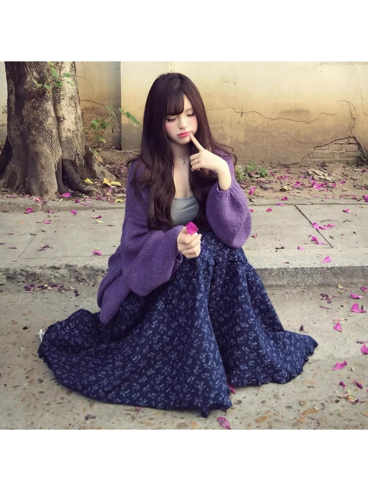 Midi Skirt Floral - Jupe midi évasée à imprimé floral