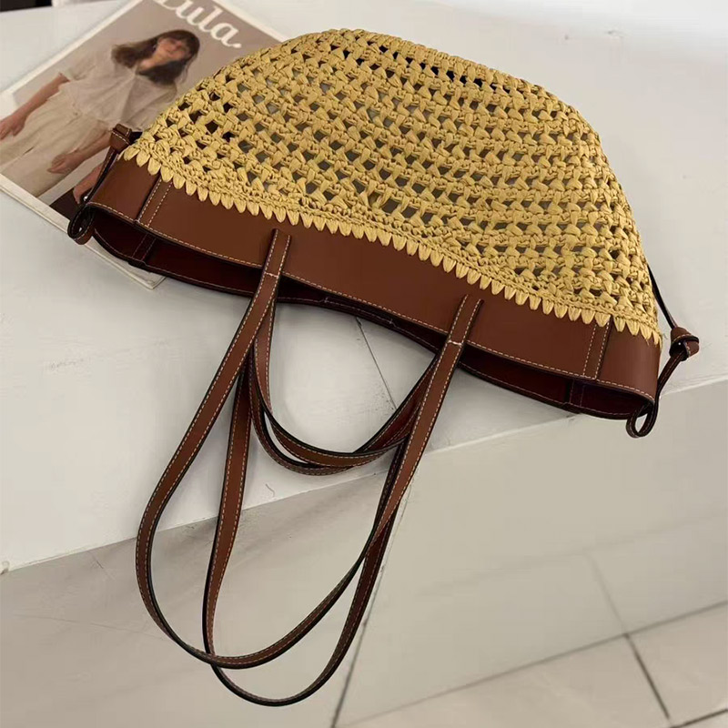 Sac de plage tissé creux de ma - Crochet Bag Raffia avis et prix