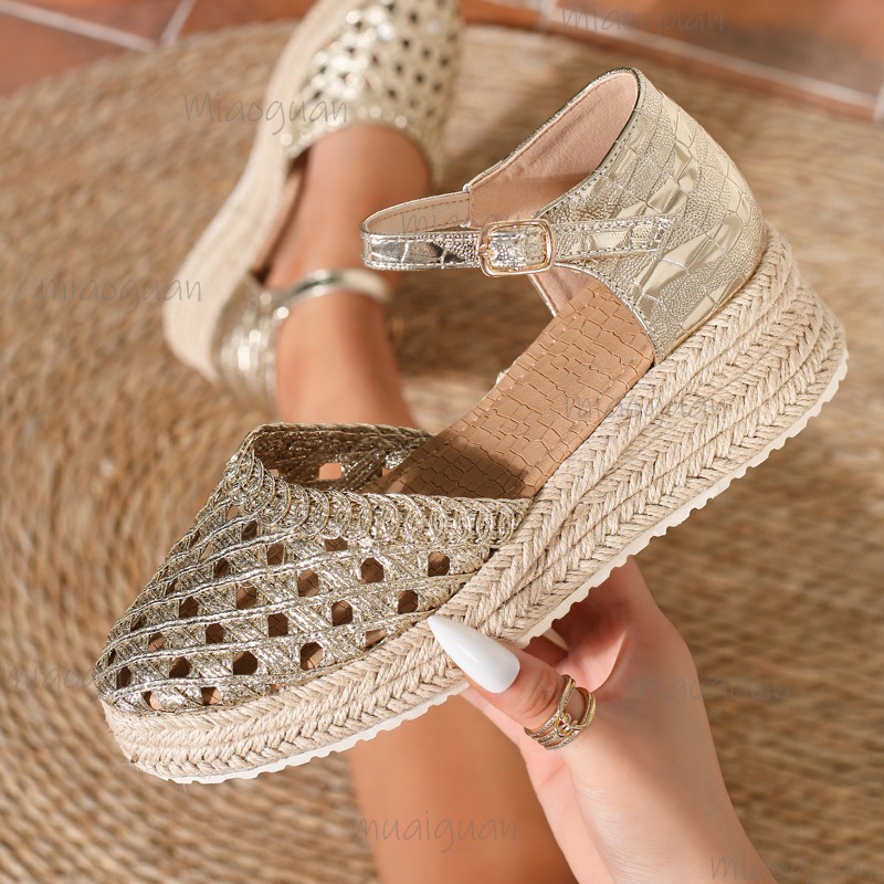 Sandales compensées bohèmes po - Wedge Espadrille Women avis et prix