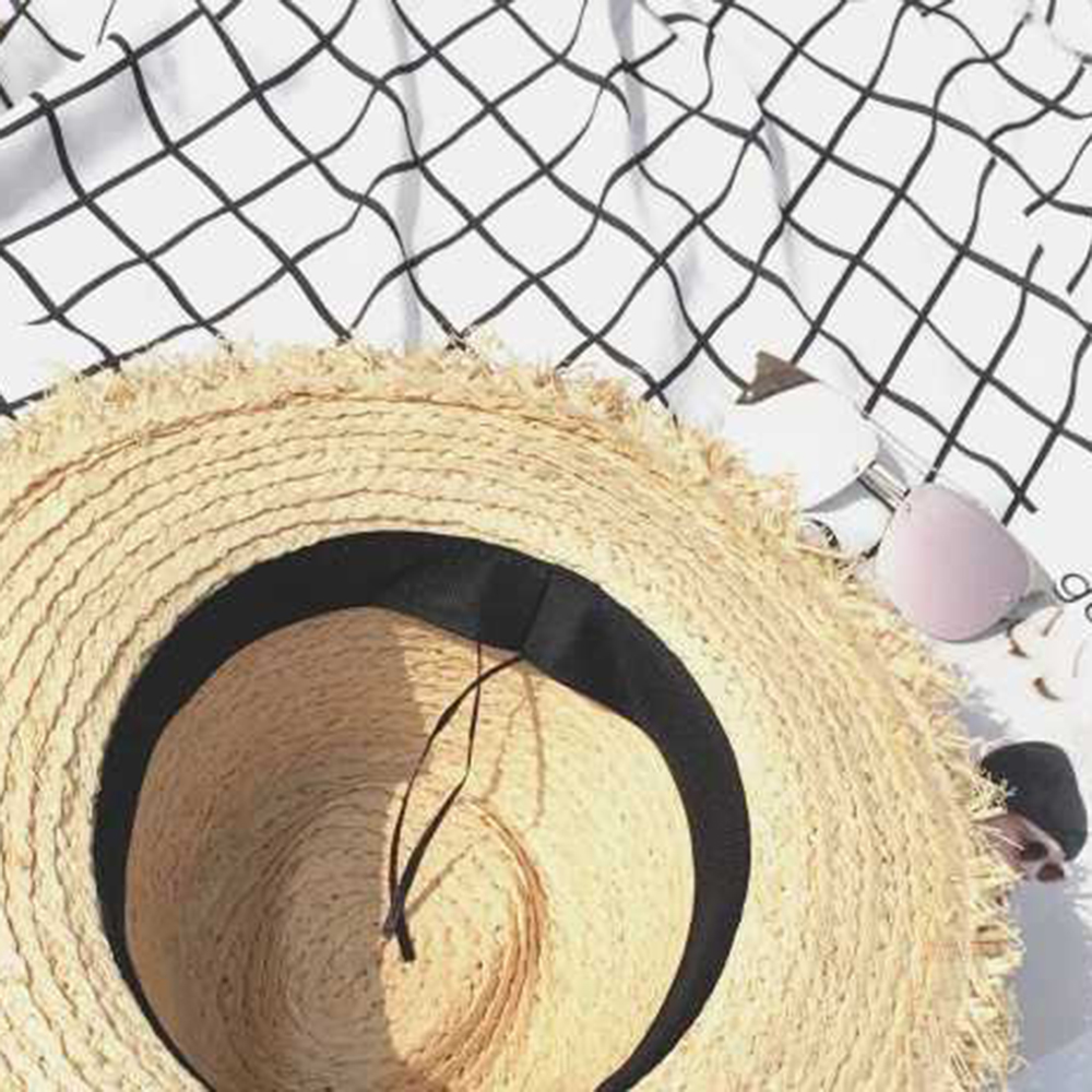Chapeau de soleil raphia à lar - Hat Floppy Wide avis et prix