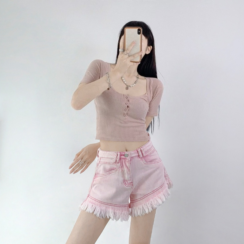 Shorts en jean pour femme, cou - Shorts Denim Frayed avis et prix