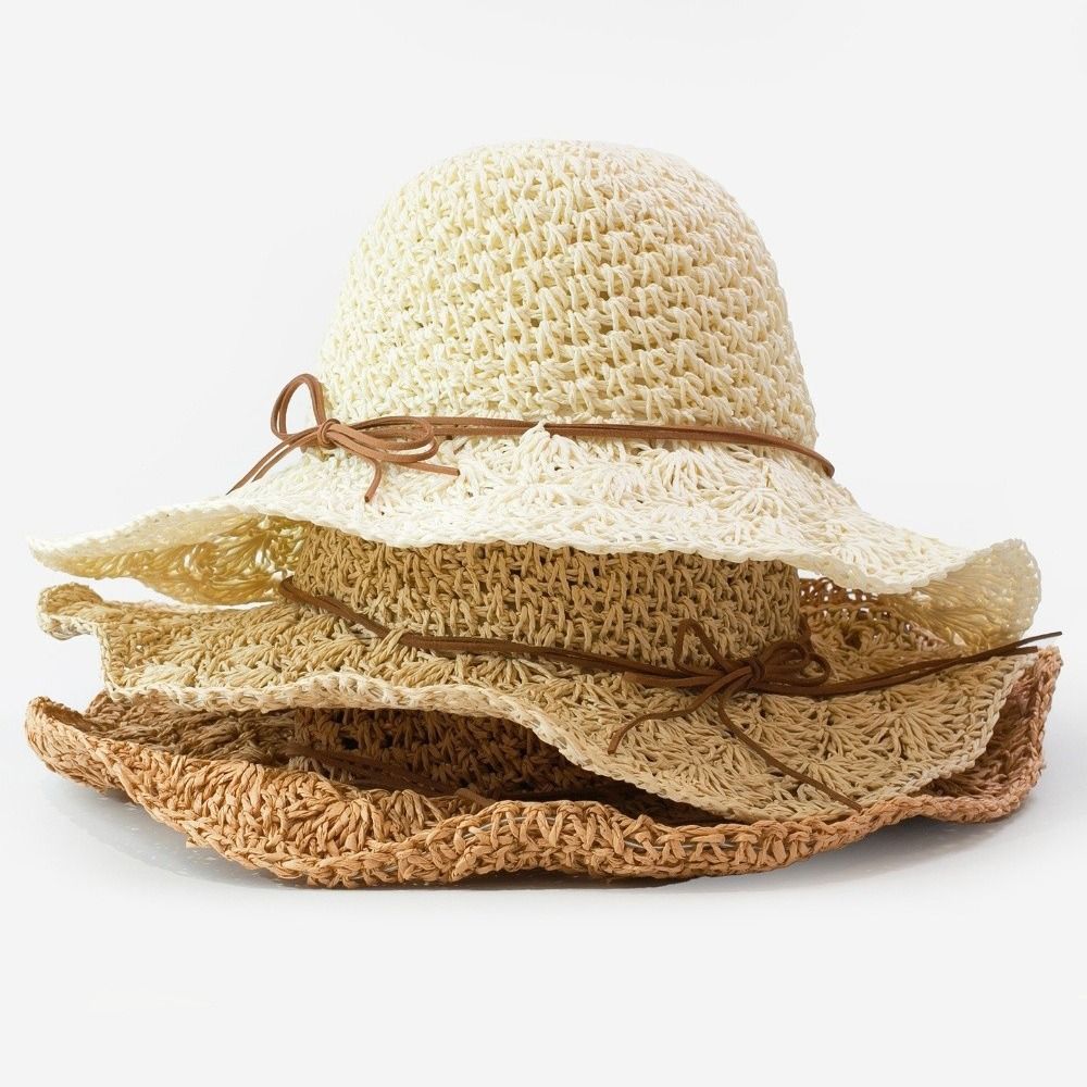 Chapeau de paille tressé à la  - Hat Floppy Wide avis et prix