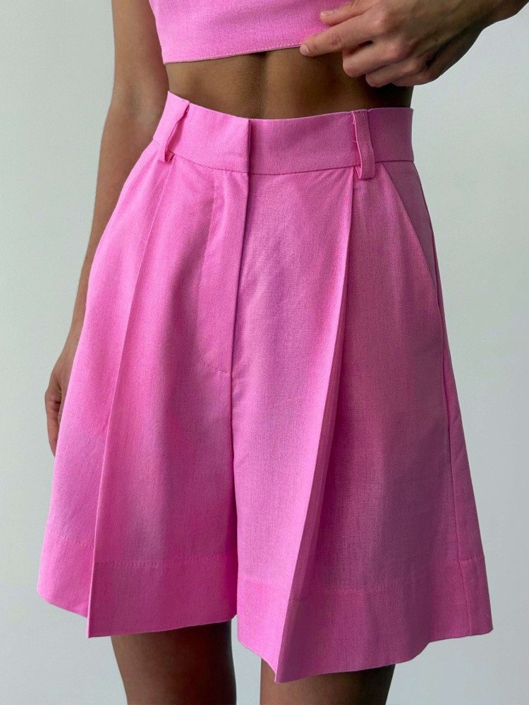 Shorts amples en lin décontrac - Linen Pant Wide avis et prix