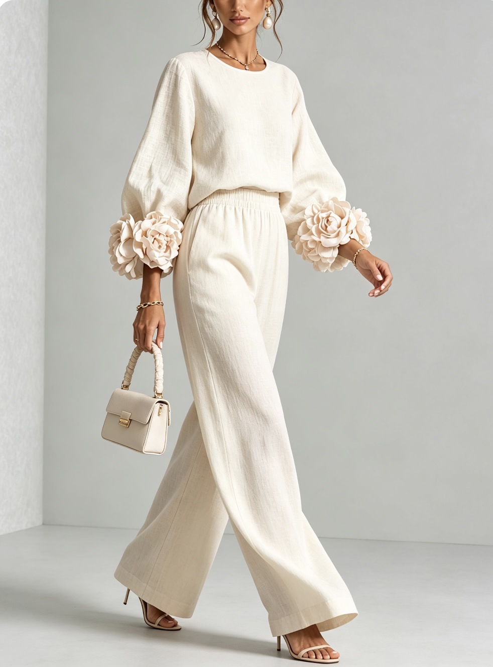 Ensemble deux pièces en lin po - Linen Pant Wide avis et prix