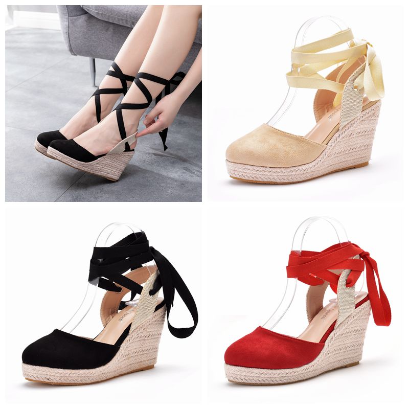 Sandales compensées à platefor - Wedge Espadrille Women avis et prix